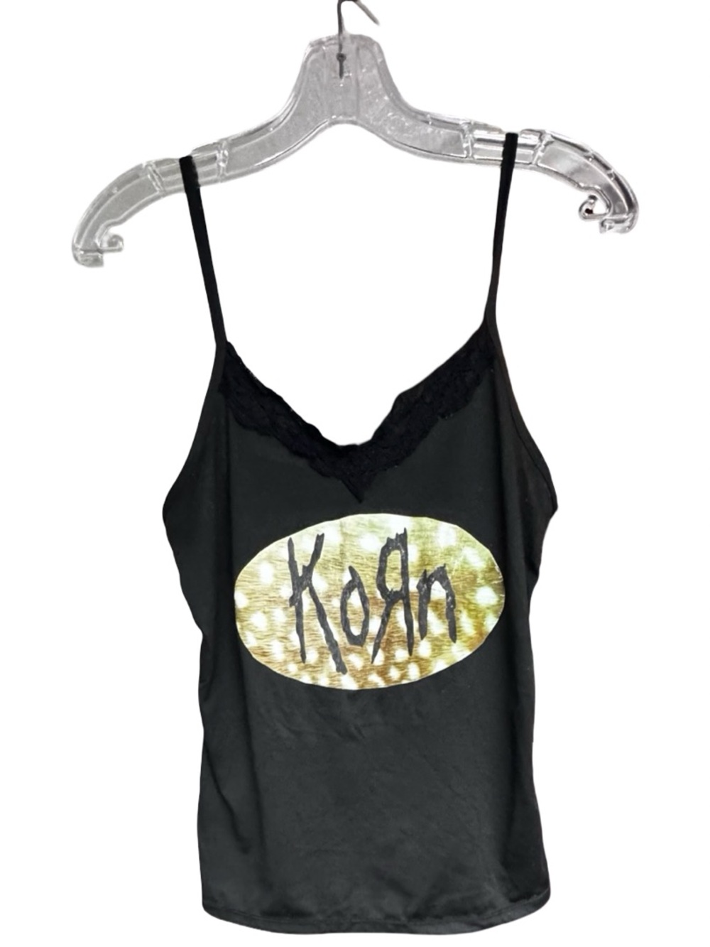 Logo Black Lace-Trim Cami Tank